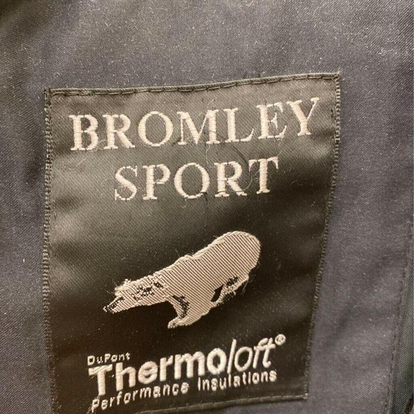 Bromley Sport Mens Puffer Jacket Black Collared L - Picture 3 of 10